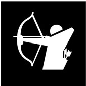 picture of woman archer left of title